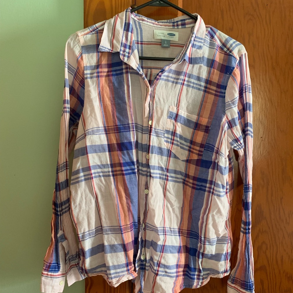 Pink plaid shirt